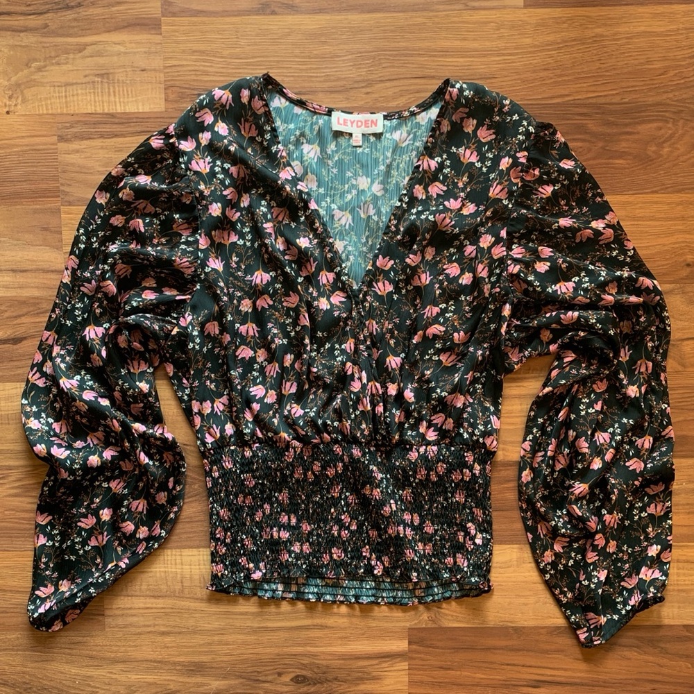 Green Floral Top